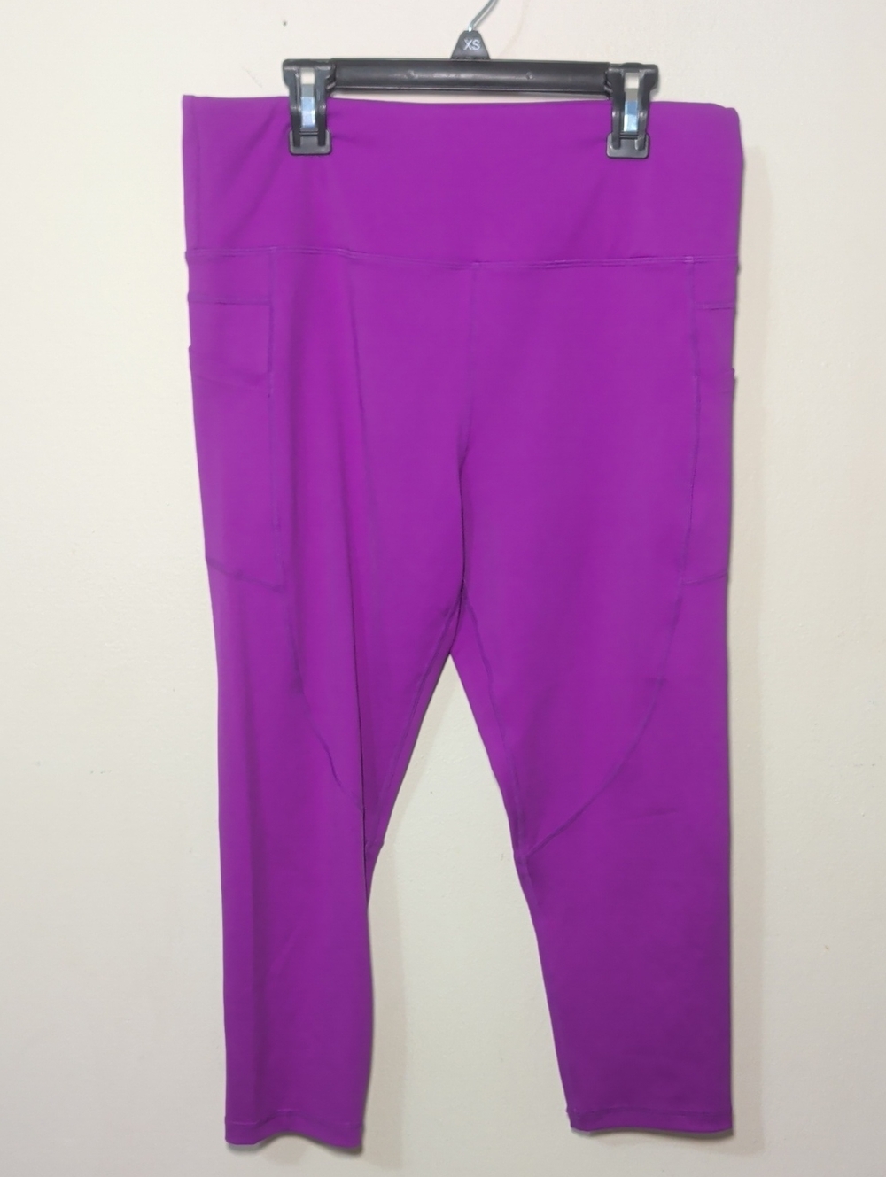 Zyia Active Purple Light N Tight Pocket Leggings Capri 22" Inseam Womens Size 12